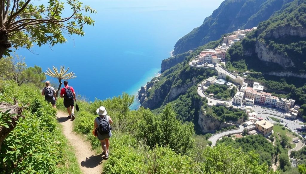 Amalfi Coast hiking trail with stunning coastal views