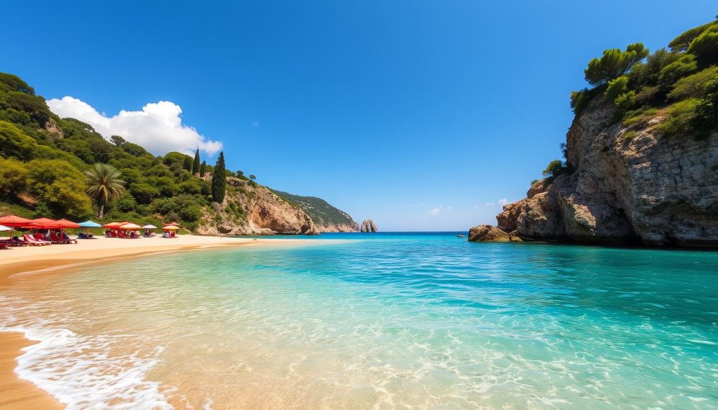 Secluded beach in Italy