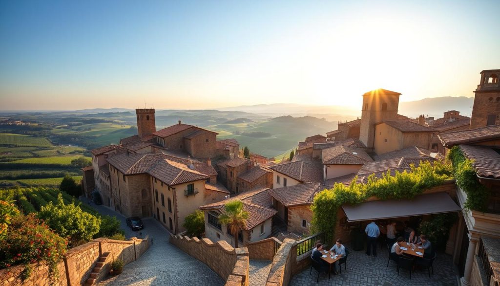 medieval hilltop towns italy