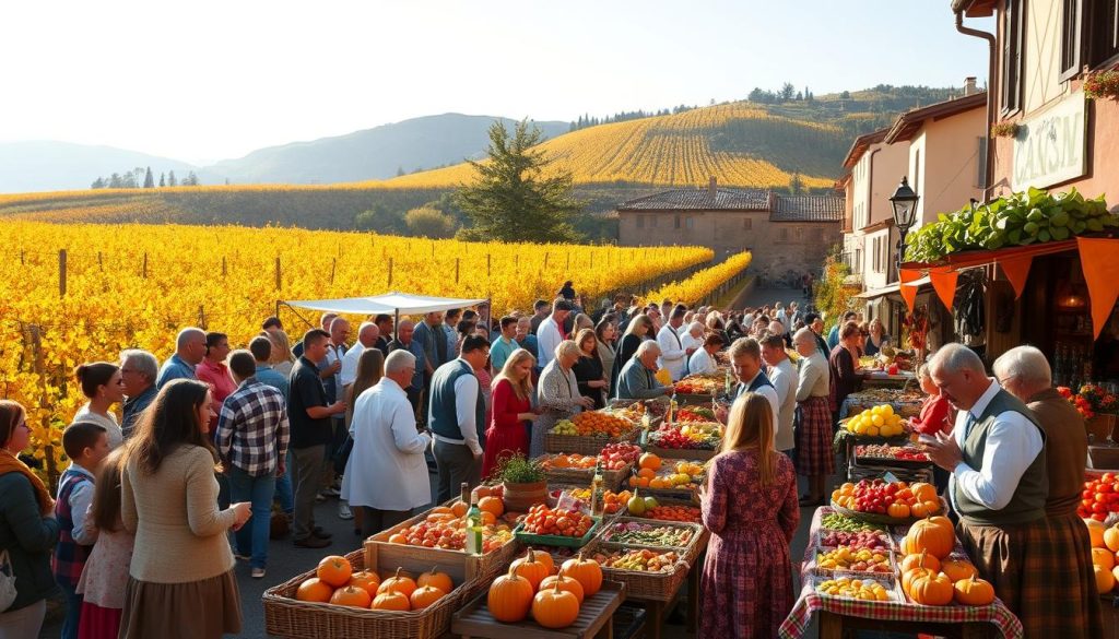 Autumn harvest celebrations in Italy