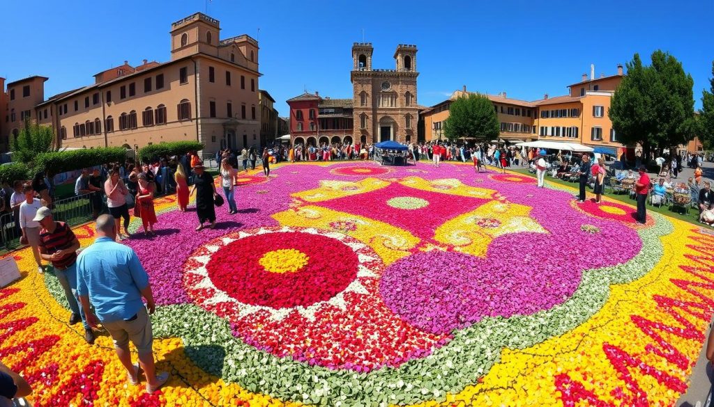 Infiorata di Genzano flower petal art