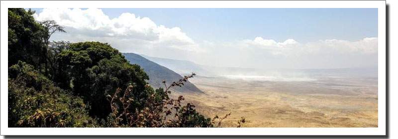 Wide view across Ngorongoro Crater