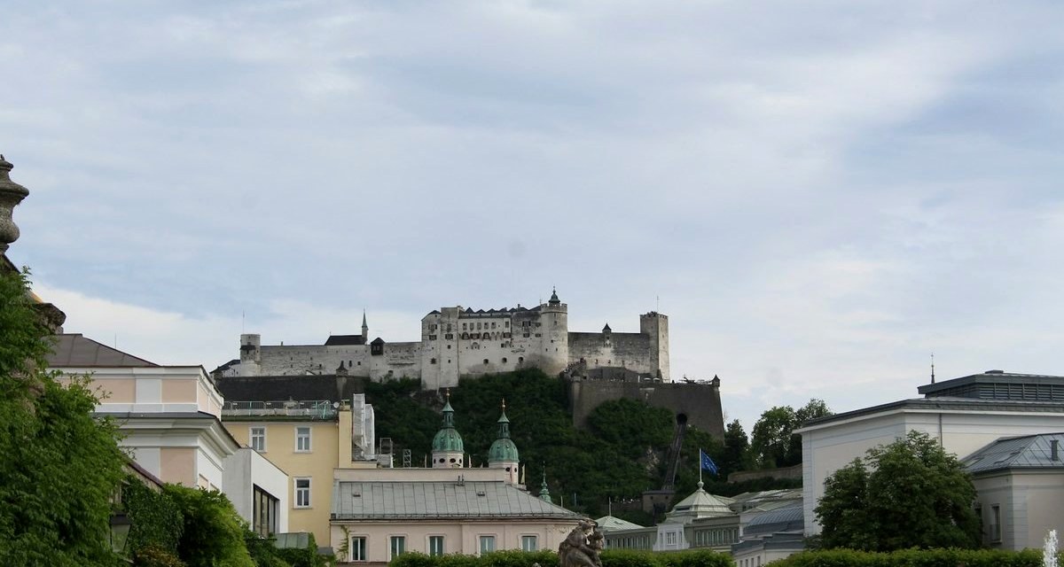 Hohensalzburg Fortress rising above Salzburg's baroque skyline