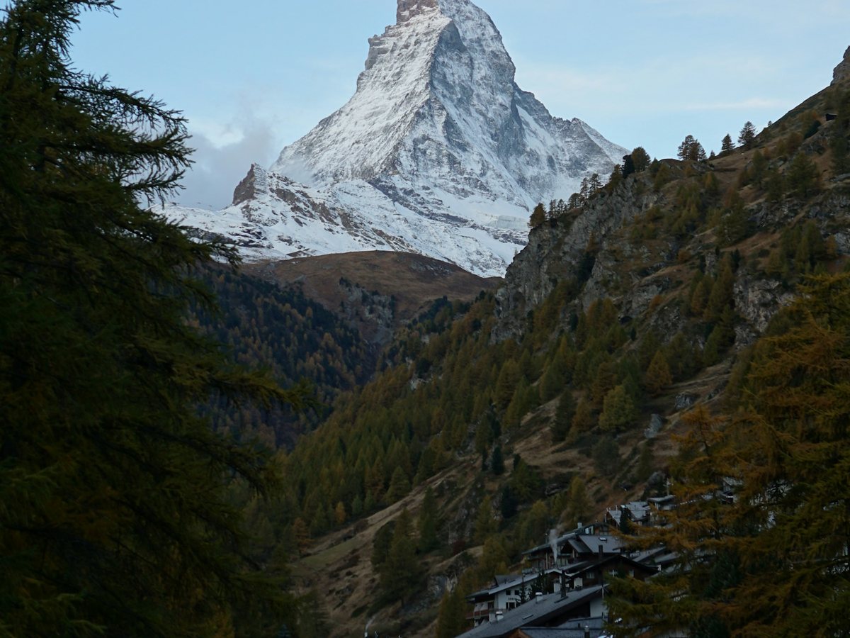 Zermatt village beneath the Matterhorn
