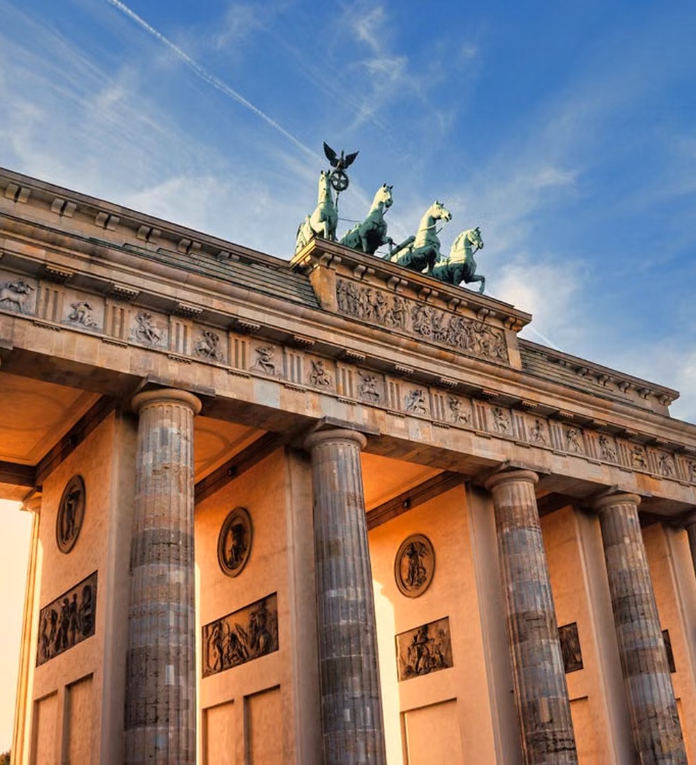 Brandenburg Gate in warm evening light
