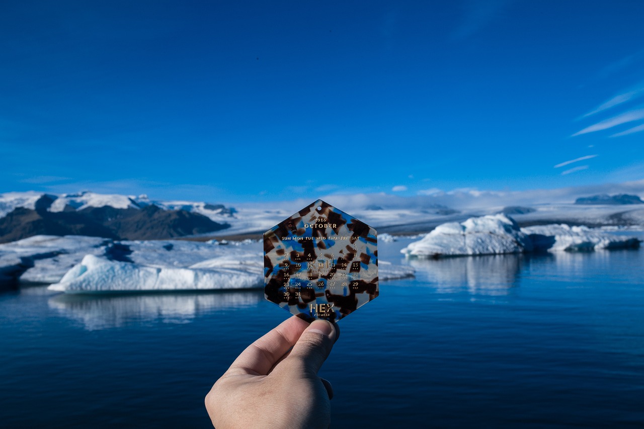 Glacier and lagoon landscape in Iceland