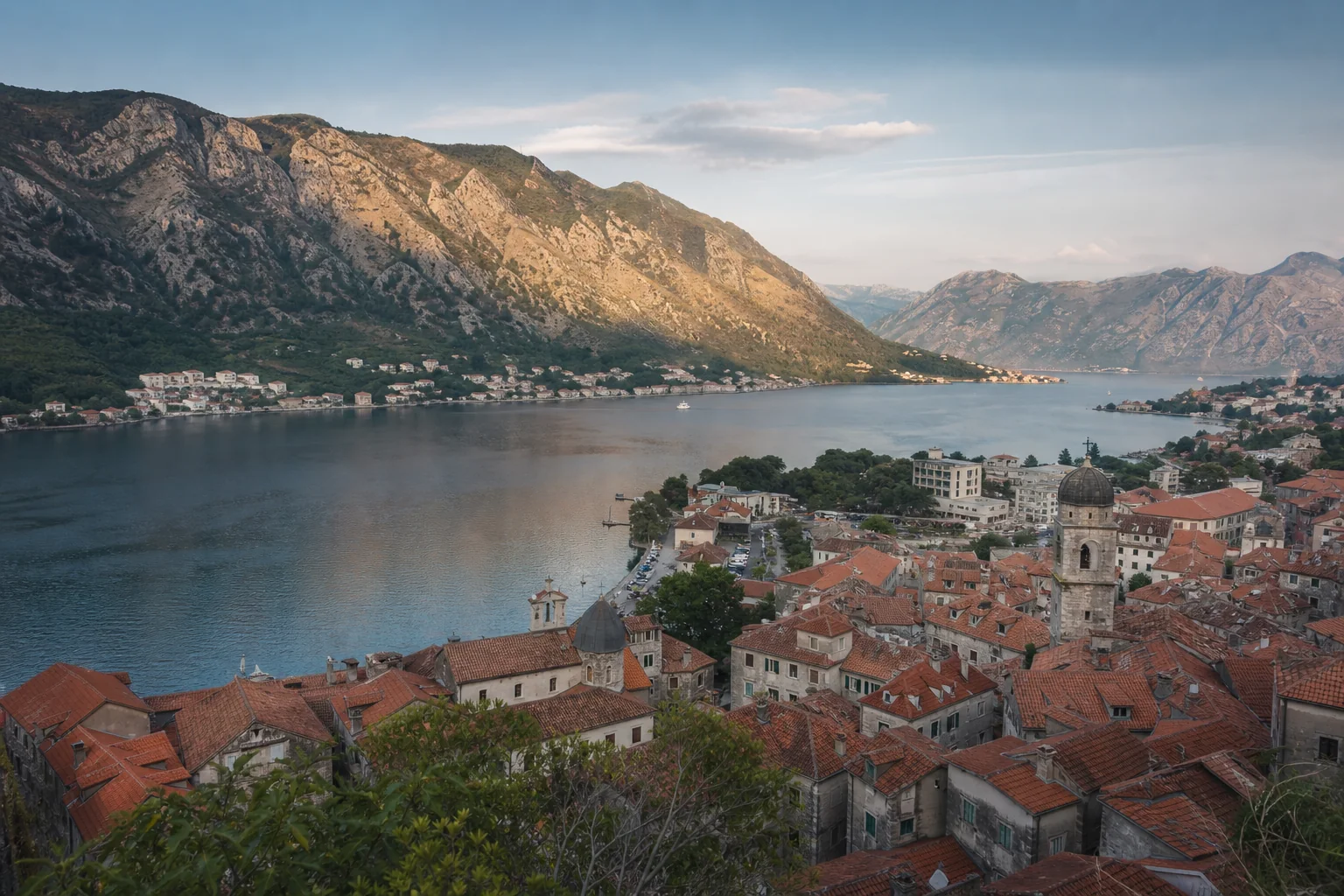 Editorial interpretation of Kotor and its mountain-backed bay