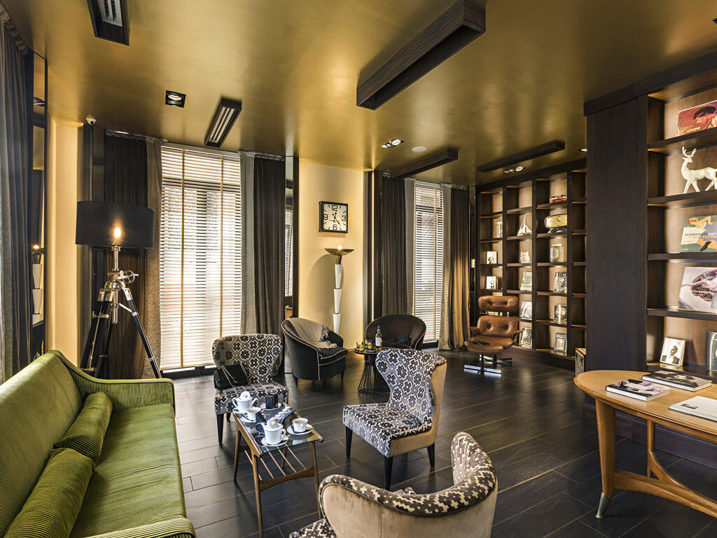 The contemporary lounge at Palazzo Navona in Rome