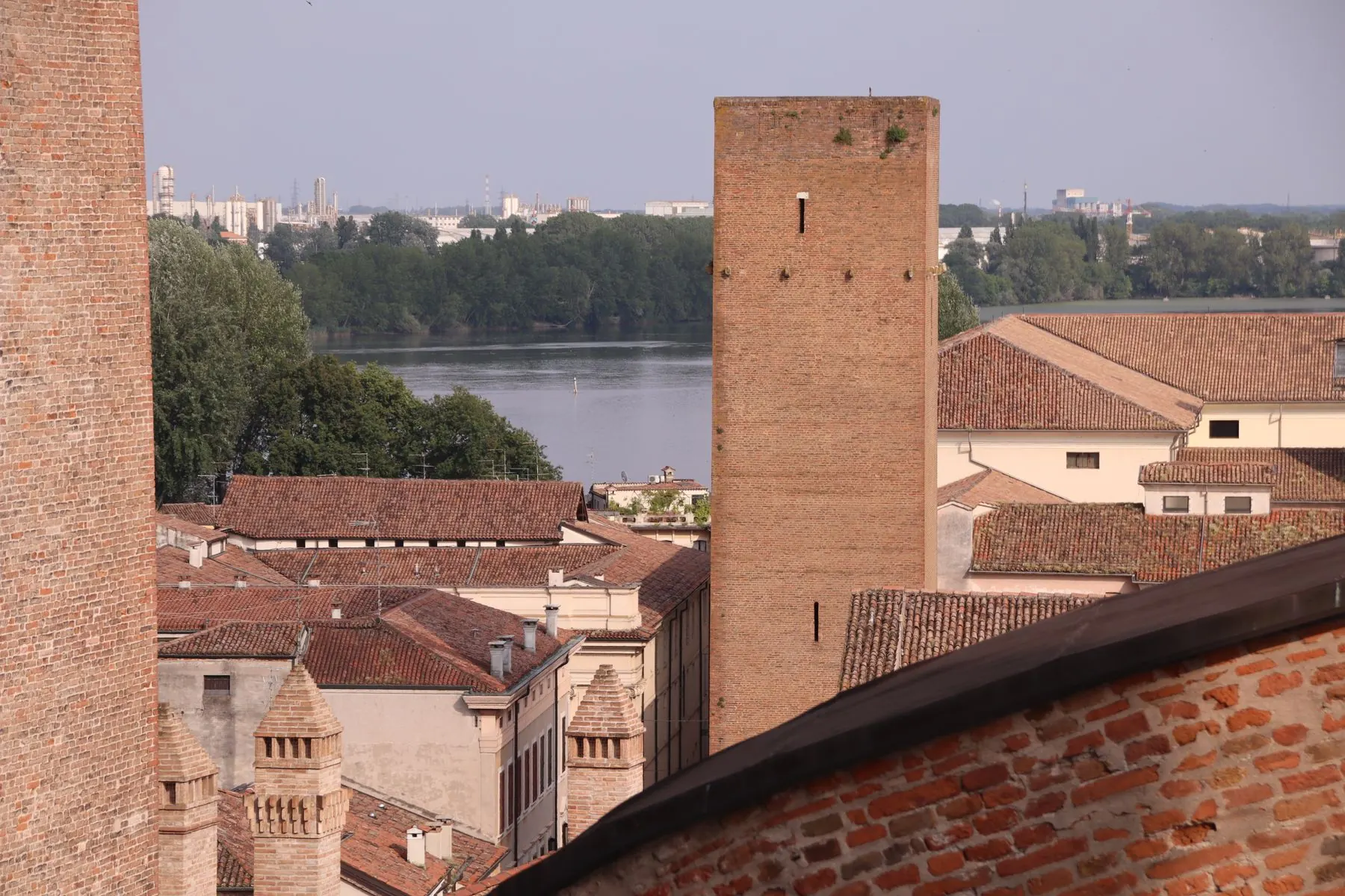 Historic rooftops and skyline of Mantua