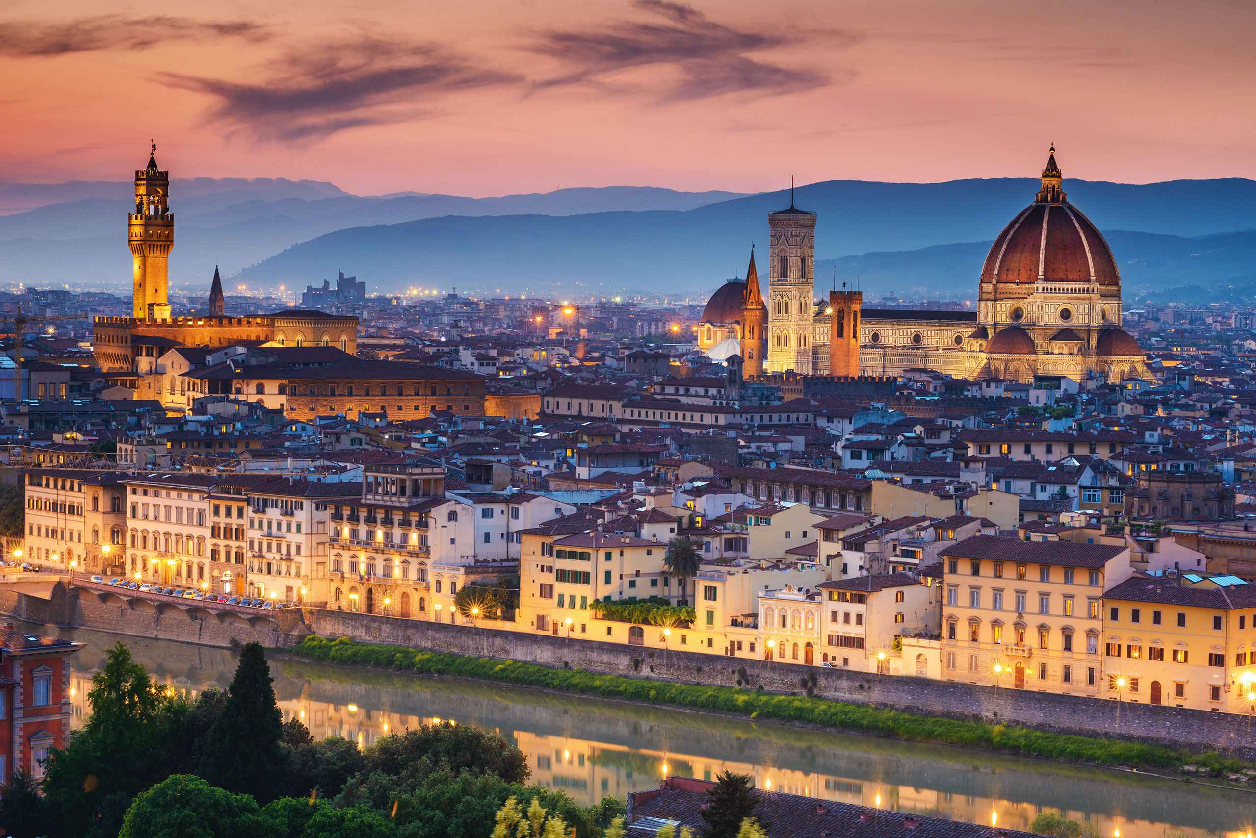 Florence and Brunelleschi's dome across Renaissance rooftops