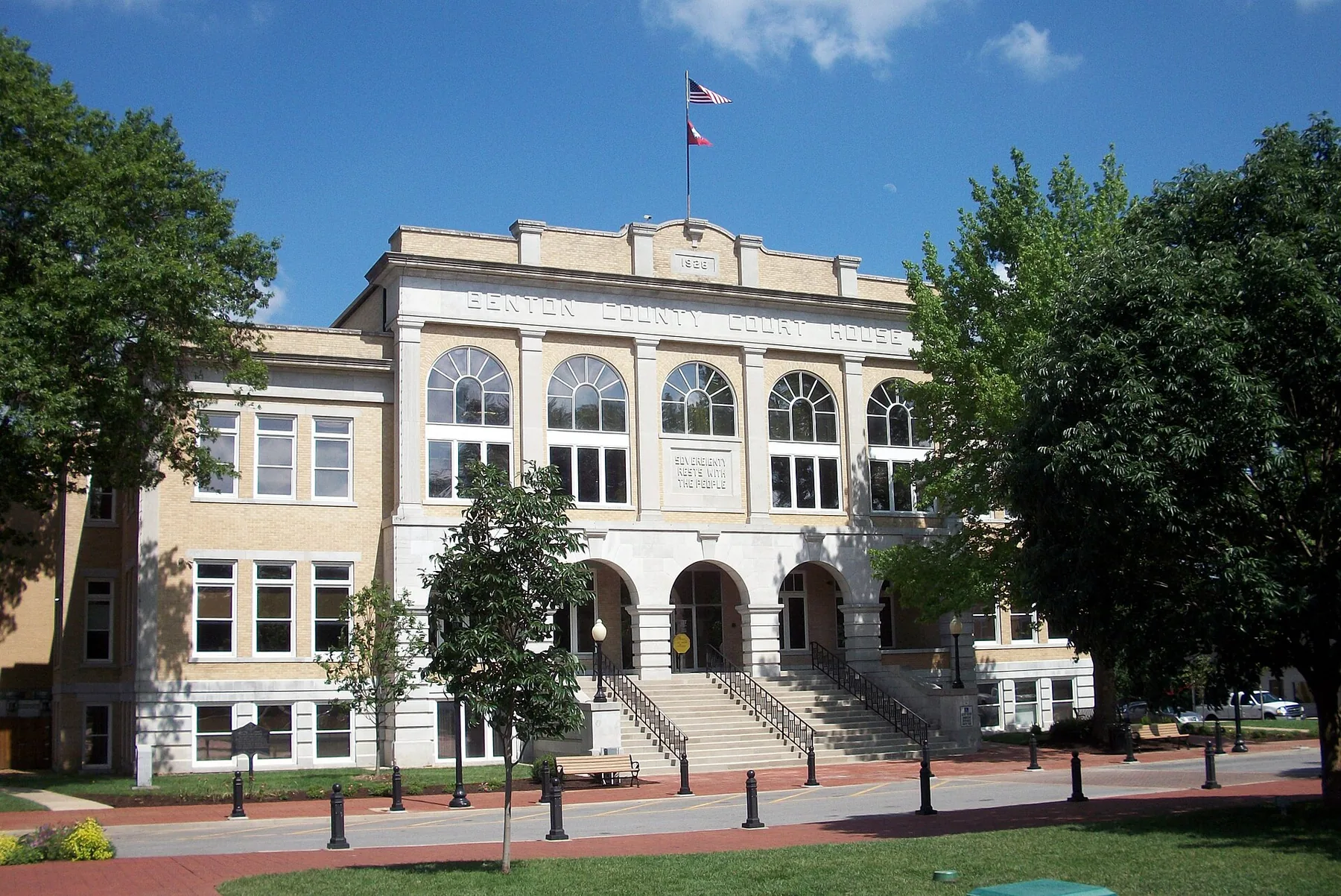 Benton County Courthouse in downtown Bentonville Arkansas