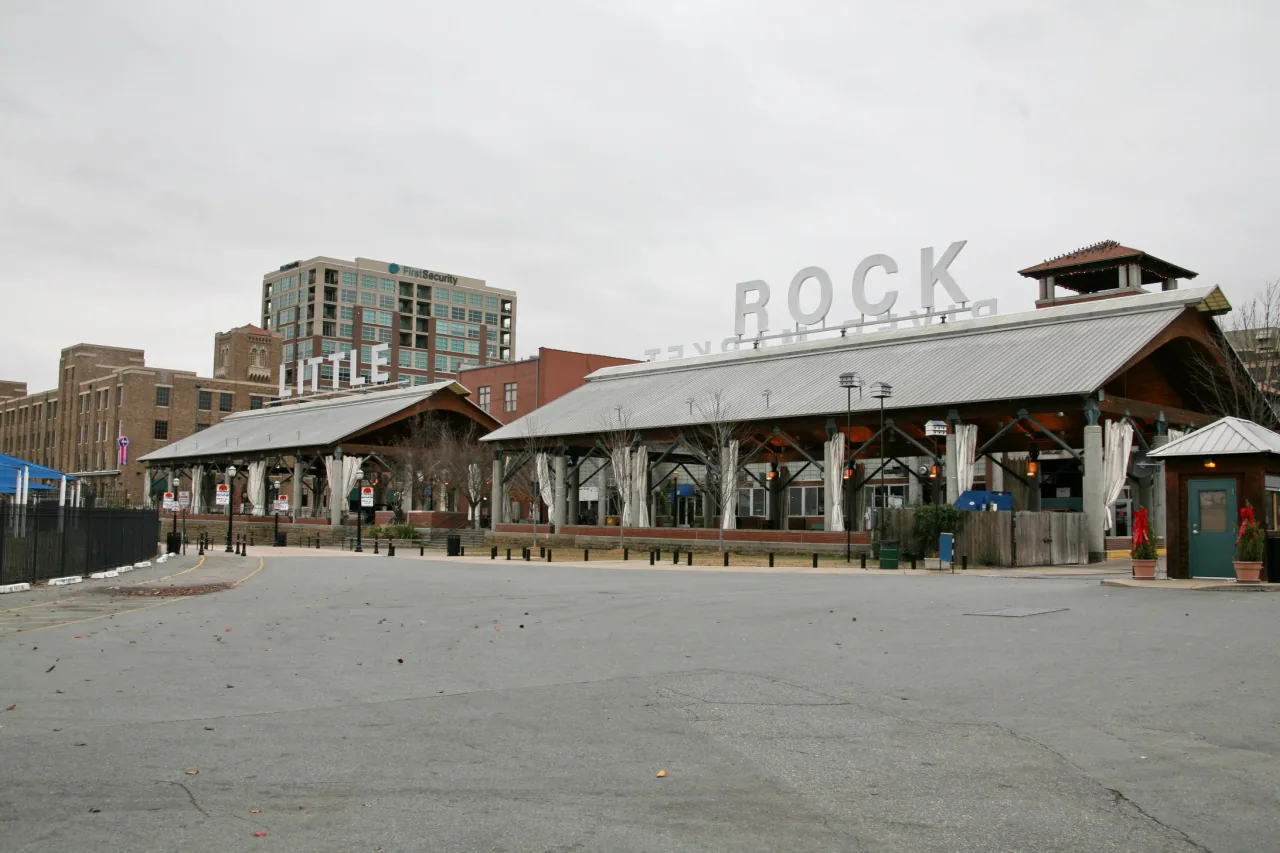 Little Rock River Market and riverfront architecture in Arkansas